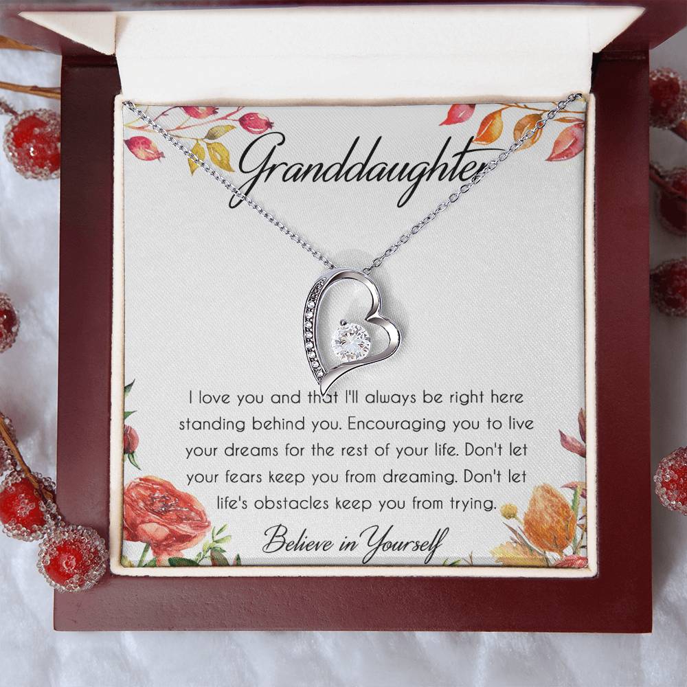 Granddaughter Message Card 1 Forever Love Necklace