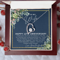 12 Year Anniversary Gift Ideas 12Th Anniversary Gift For Her 12 Year Wedding Anniversary Gift For Wife 12Th Anniversary Gifts Forever Love Necklace
