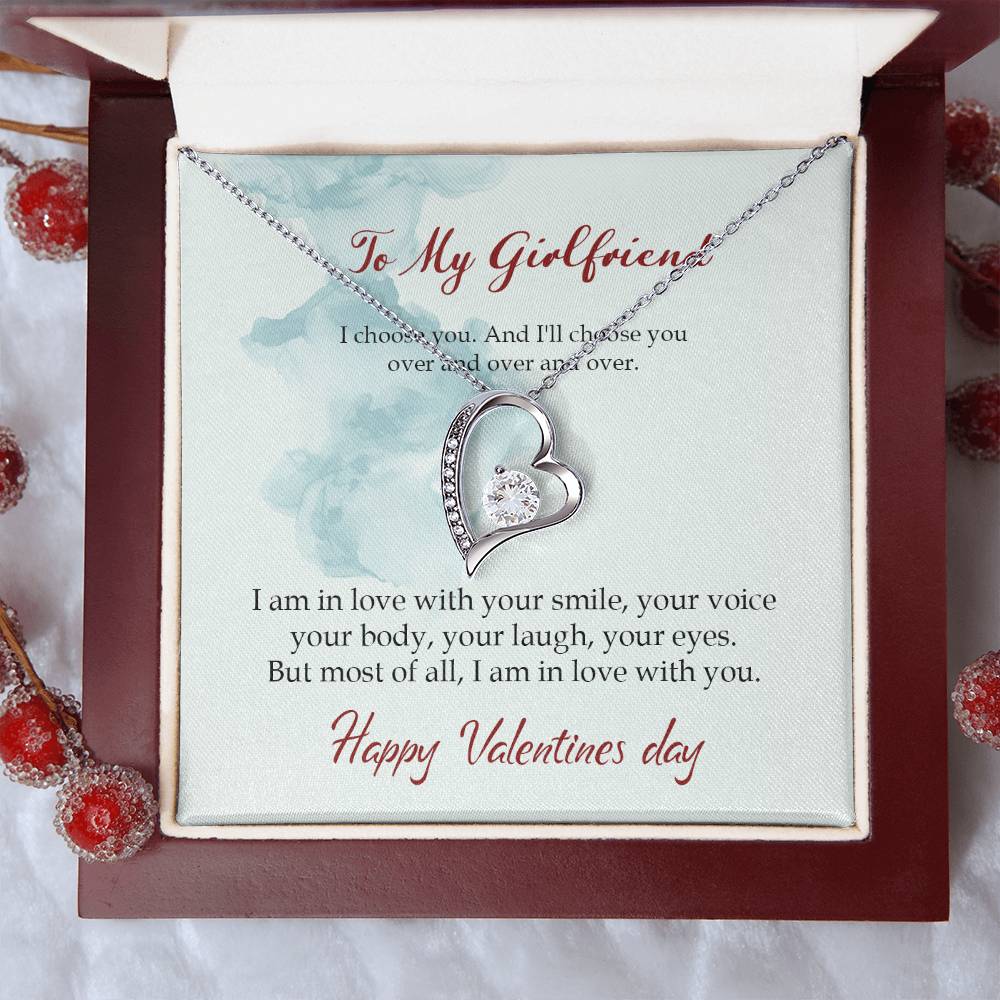 Gift For Valentines - Forever Love Necklace - To My Girlfriend Forever Love Necklace