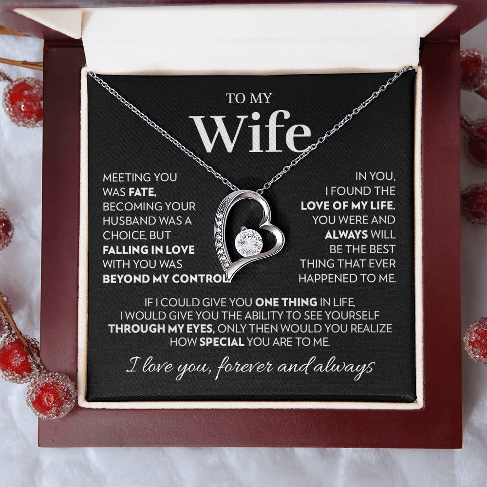 Gift For Wife - Love Of My Life - White Forever Love Necklace Forever Love Necklace