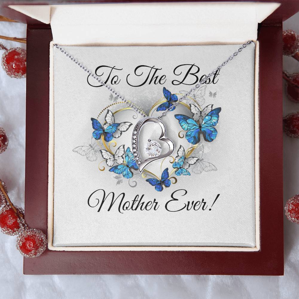 To The Best Mother Ever! Forever Love Necklace And Message Card Forever Love Necklace