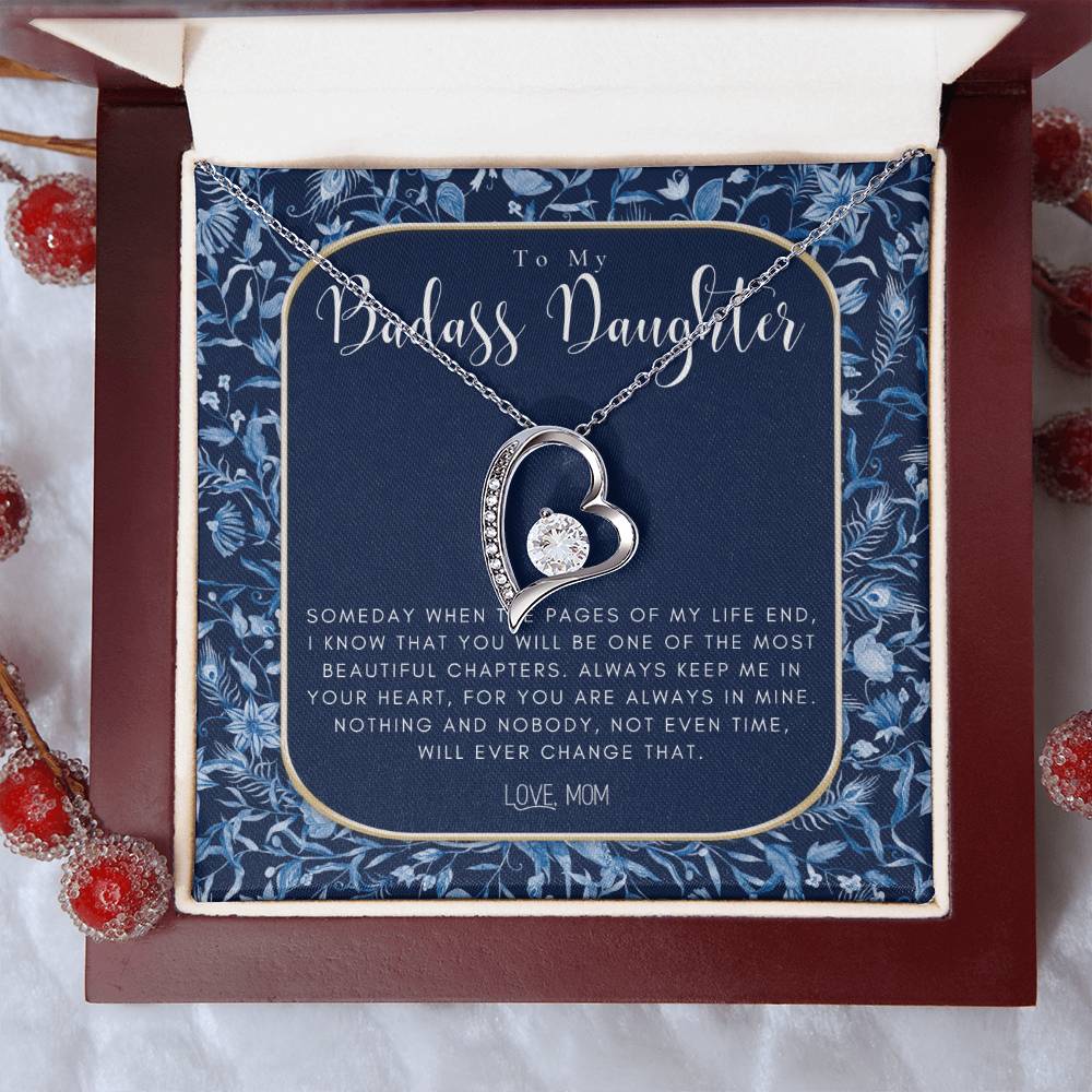 Badass Daughter Gift To My Daughter Necklace From Mom Grown Up Daughter Gift From Mom Gift For Daughter From Mom Forever Love Necklace