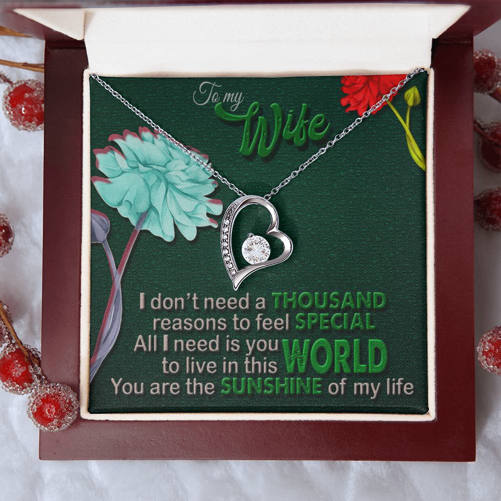 Gorgeous Gift Form Husband To Wife Forever Love Necklace Forever Love Necklace