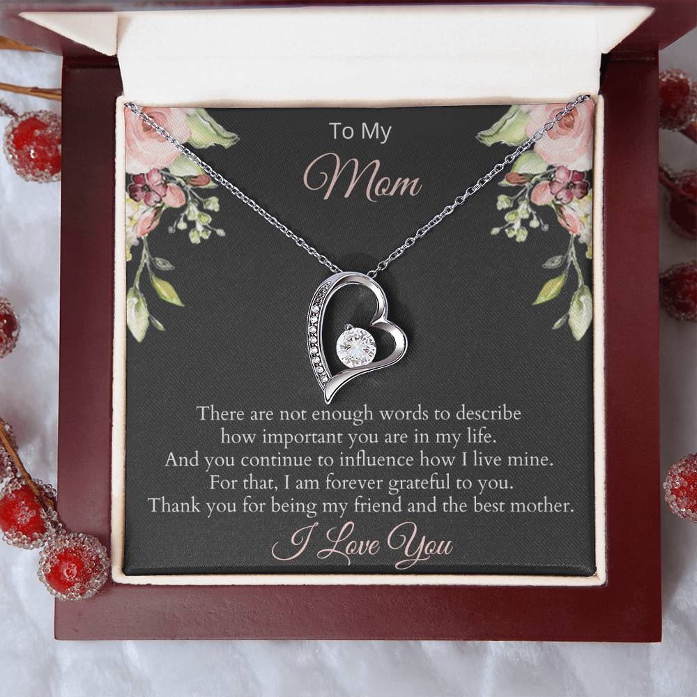 To Mom Mother's Day Gift With Message Card Forever Love Necklace