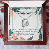 To My Niece Necklace Niece Birthday Gift From Aunt Niece Necklace Gift Niece Gift From Aunt Uncle Aunt Niece Gifts 1 Forever Love Necklace
