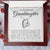 To My Beloved Granddaughter Forever Love Necklace  I Was Glad To Lend A Hand Forever Love Necklace