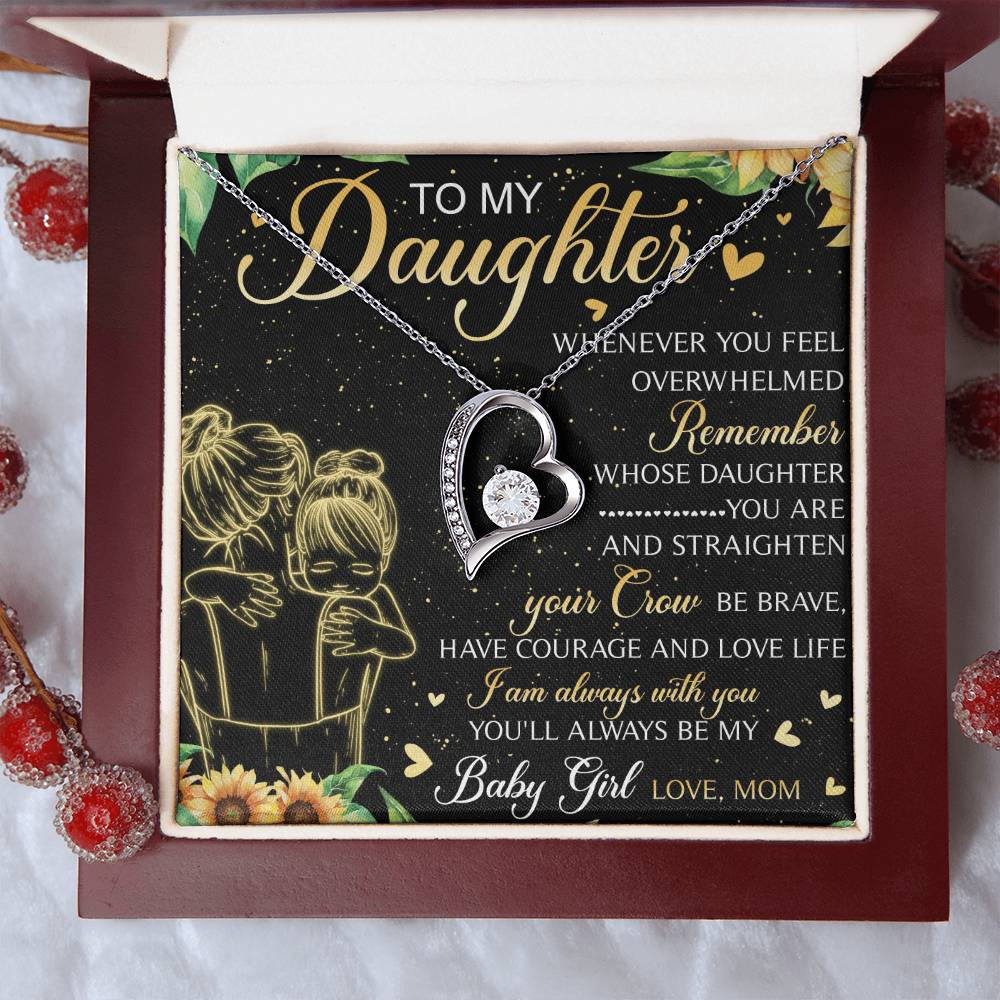 To My Daughter I Love You Mother's Day Daughter Necklace Mother Daughter Jewelry Gift Daughter Wedding Gift Forever Love Necklace
