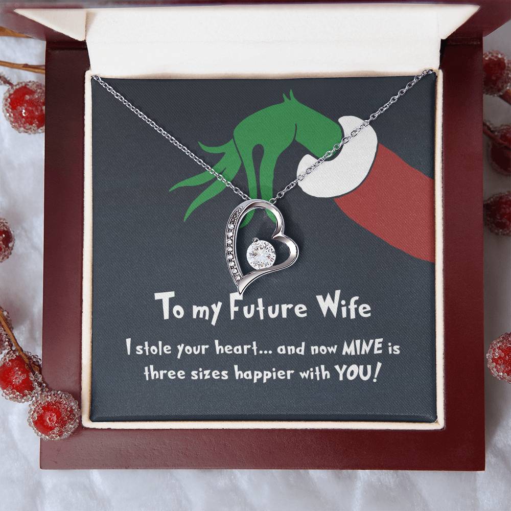 To My Future Wife I Stole Your Heart - Gift For Christmas Birthday Anniversary Forever Love Necklace