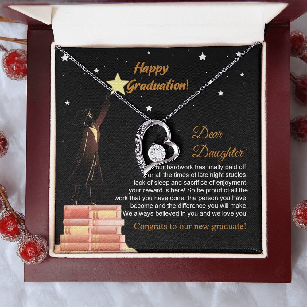 Class Of 2022 Graduation Necklace For Her Parents To Daughter Gift Congratulation Gift To Daughter Daughters Birthday Unique Grown Up Daughter Forever Love Necklace