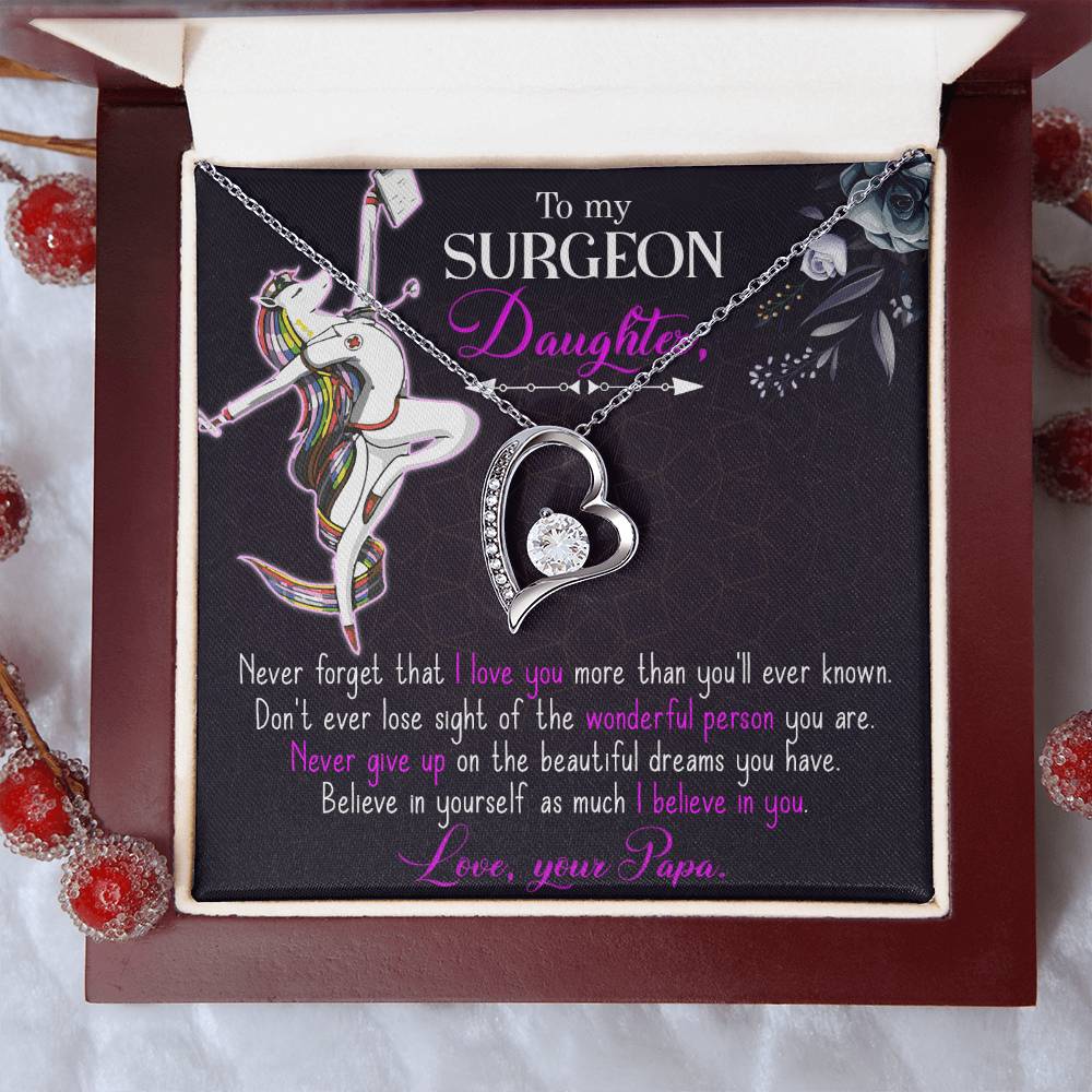 To My Surgeon Daughter Belive In Yourself As Much I Believe In Your Forever Love Necklace
