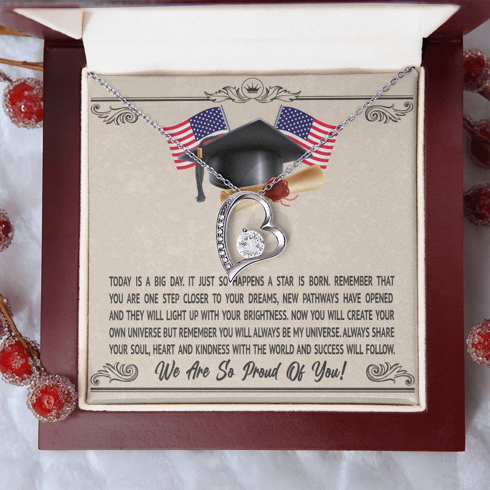 Congrats Necklace Gift For Daughter Special Gift For Graduate Congratulation Gift For Her College Graduation Gift For Friends Graduation Forever Love Necklace