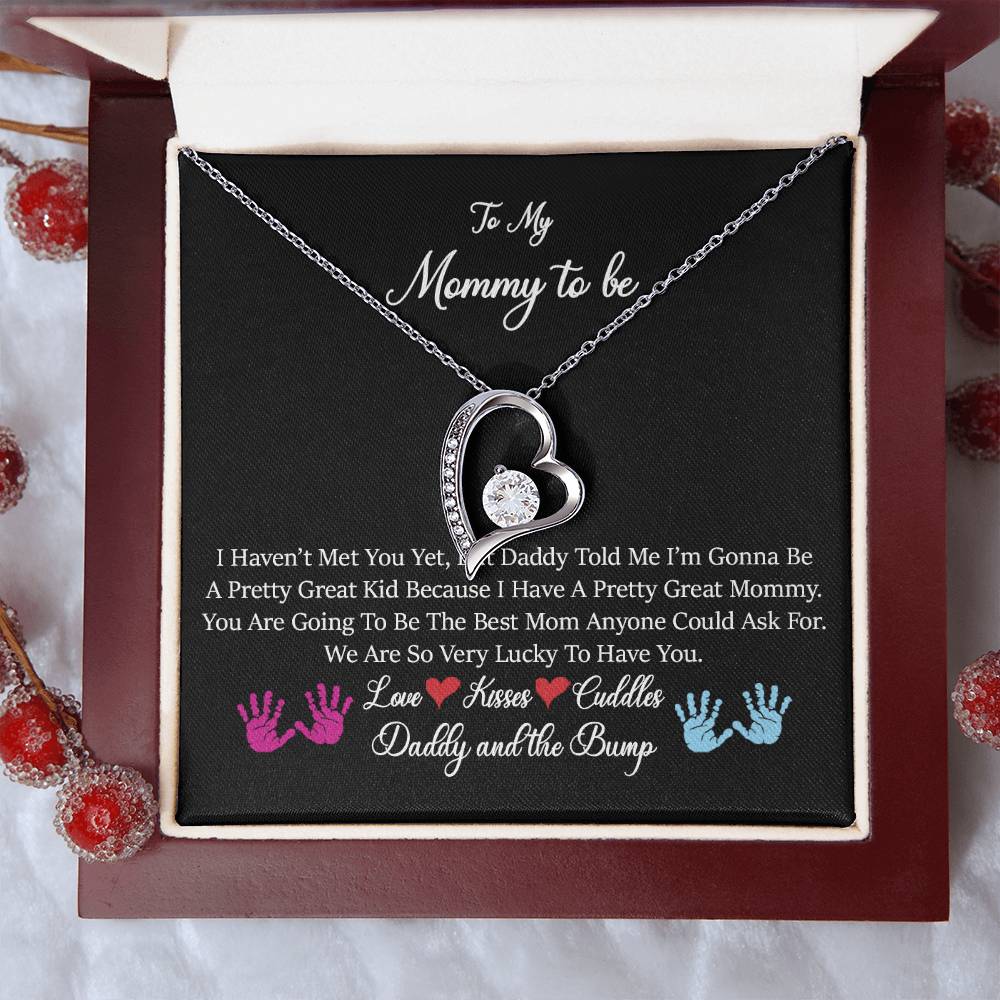Exclusive To My Mommy To Be Necklace From Daddy And The Bump To Mom From Bump From Tummy To My Mommy I Love You New Mommy Forever Love Necklace