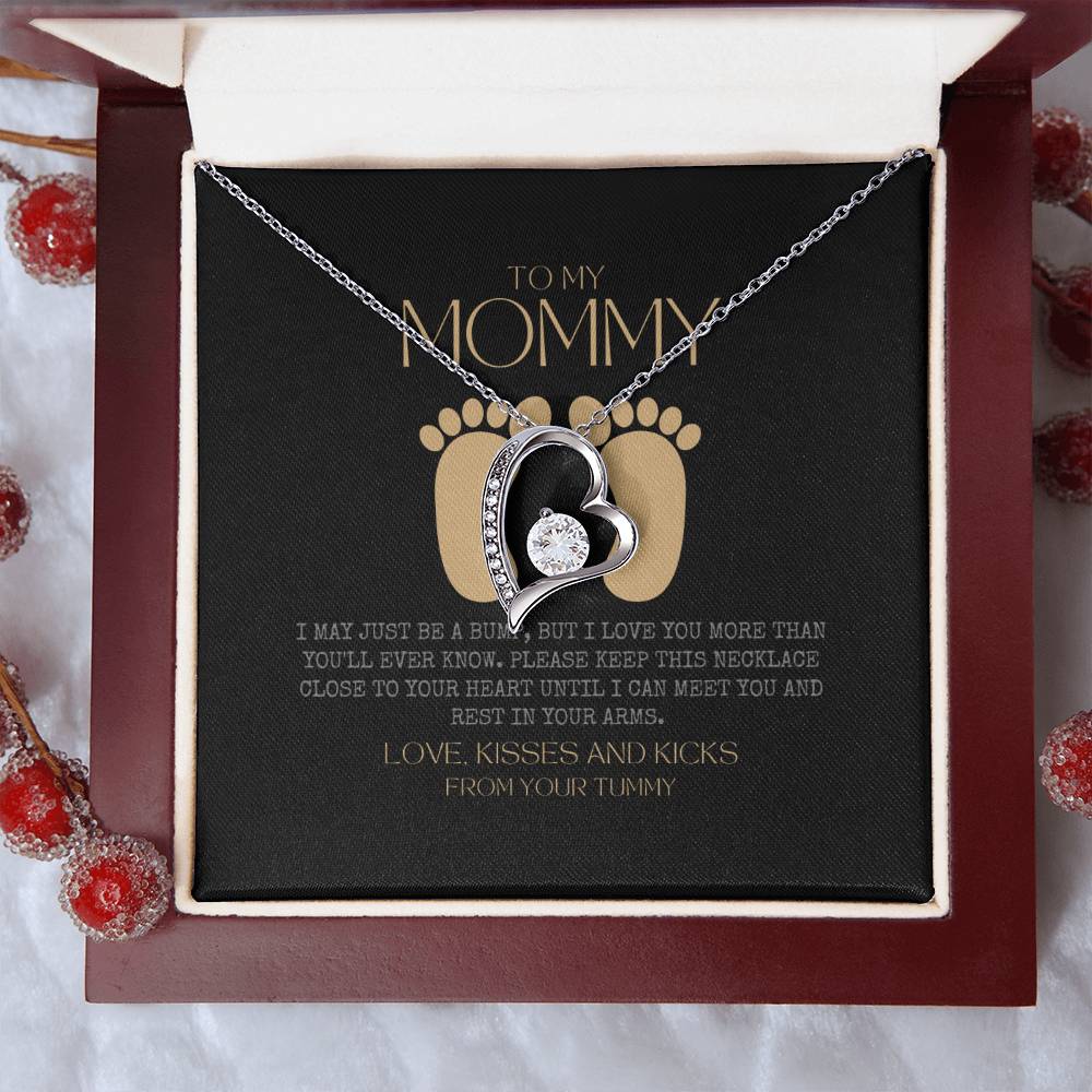 Baby shower gift New Mommy Necklace Pregnant Wife Gift To My Mommy I May Just Be A Bump But I Love You More Than You Ever Know