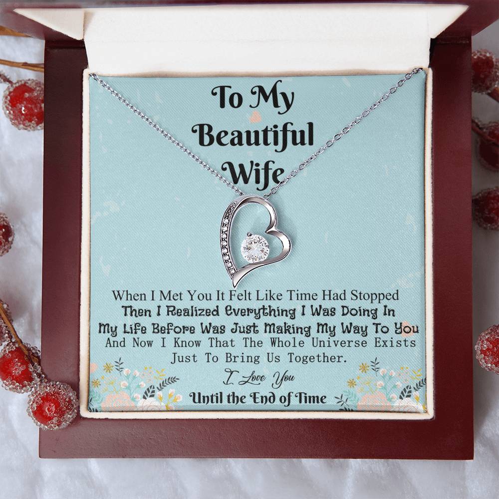 Wife - Together Until The End Of Time Necklace Forever Love Necklace
