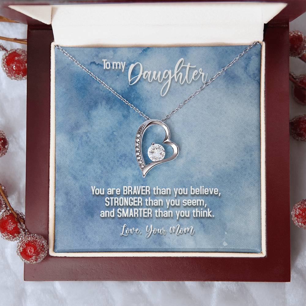 To My Daughter Beautiful Chapters Daughter Necklace Gift For Daughter Xmas Christmas Daughter Gift From Mom 2 1 Forever Love Necklace