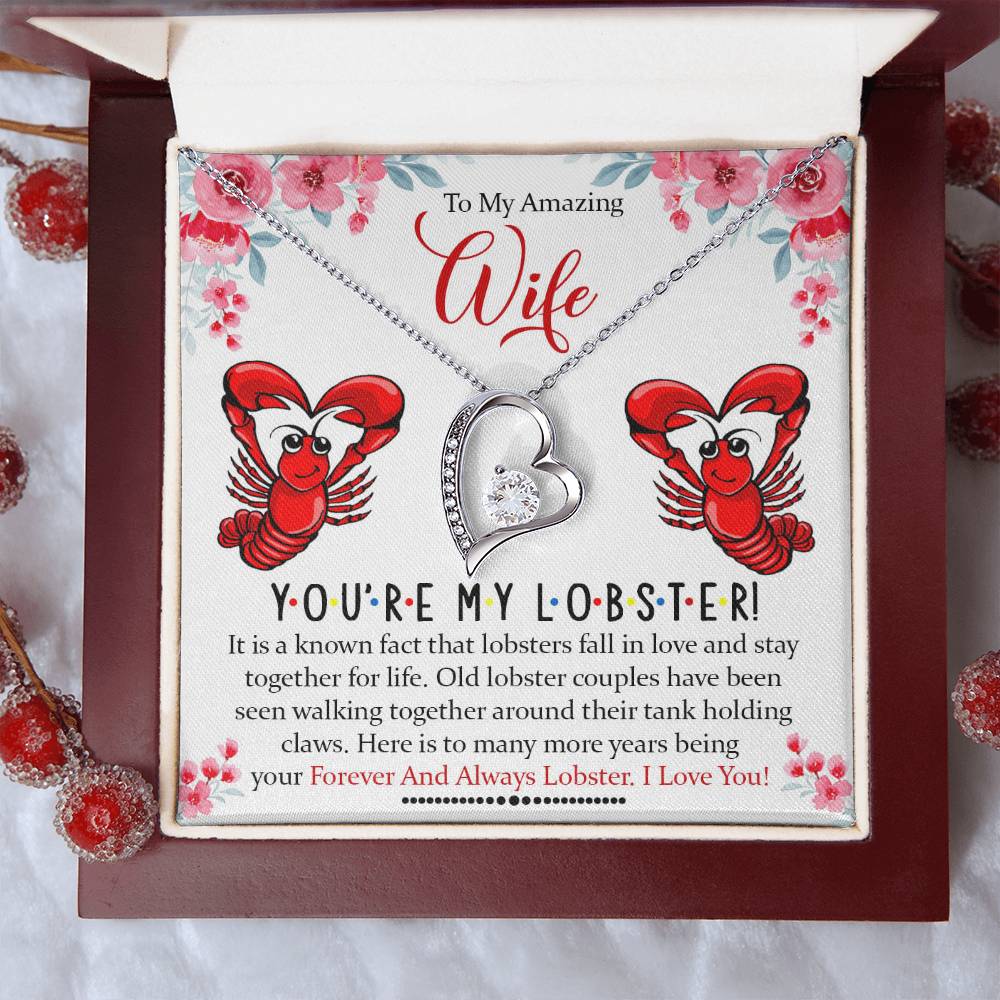 To My Amazing Wife You're My Lobster Forever Love Necklace