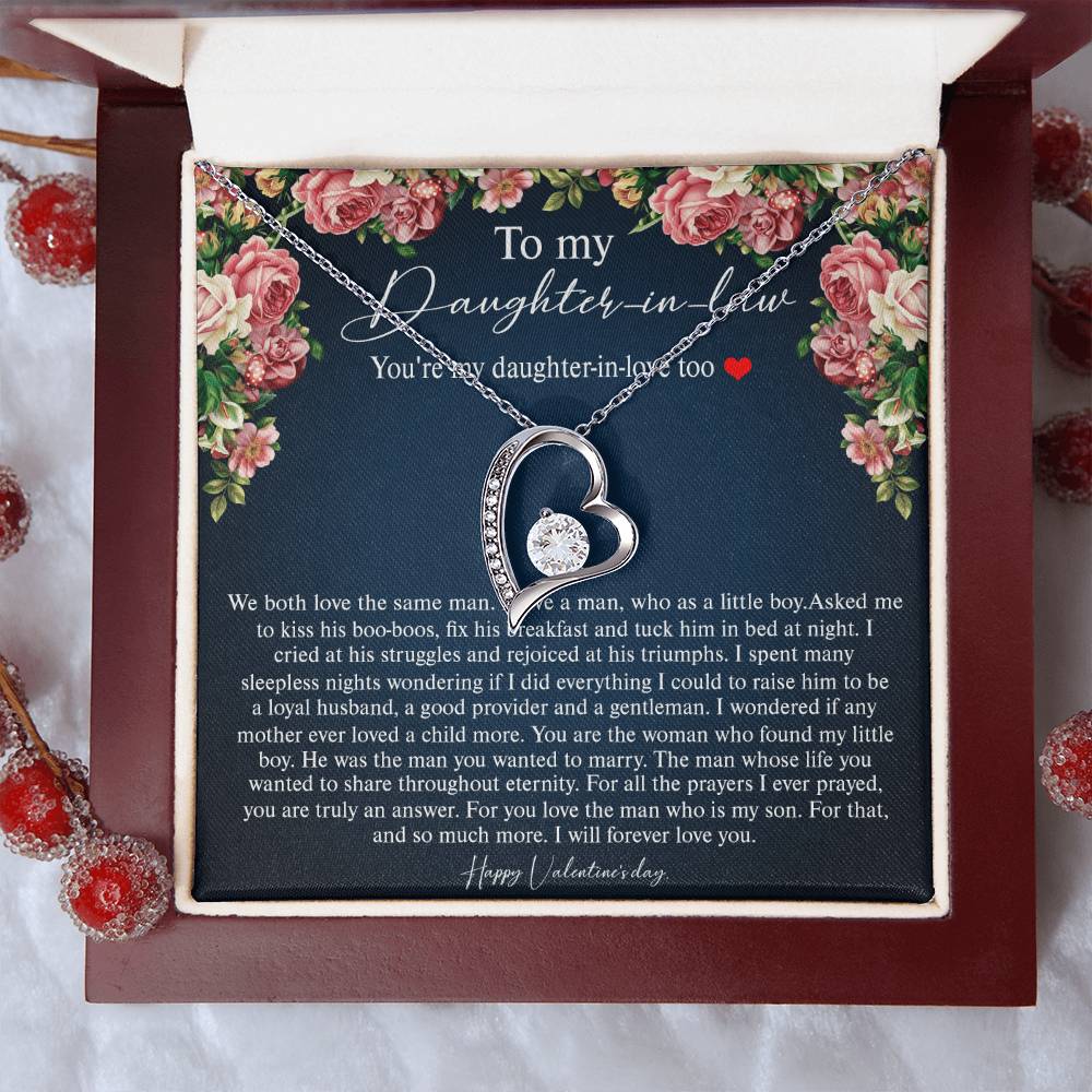 To My Daughter-In-Law Gift For Daughter-In-Law Daughter-In-Law Necklace To My Future Daughter-In-Law From Mother In Law Gift For Daughter-In-Law Forever Love Necklace