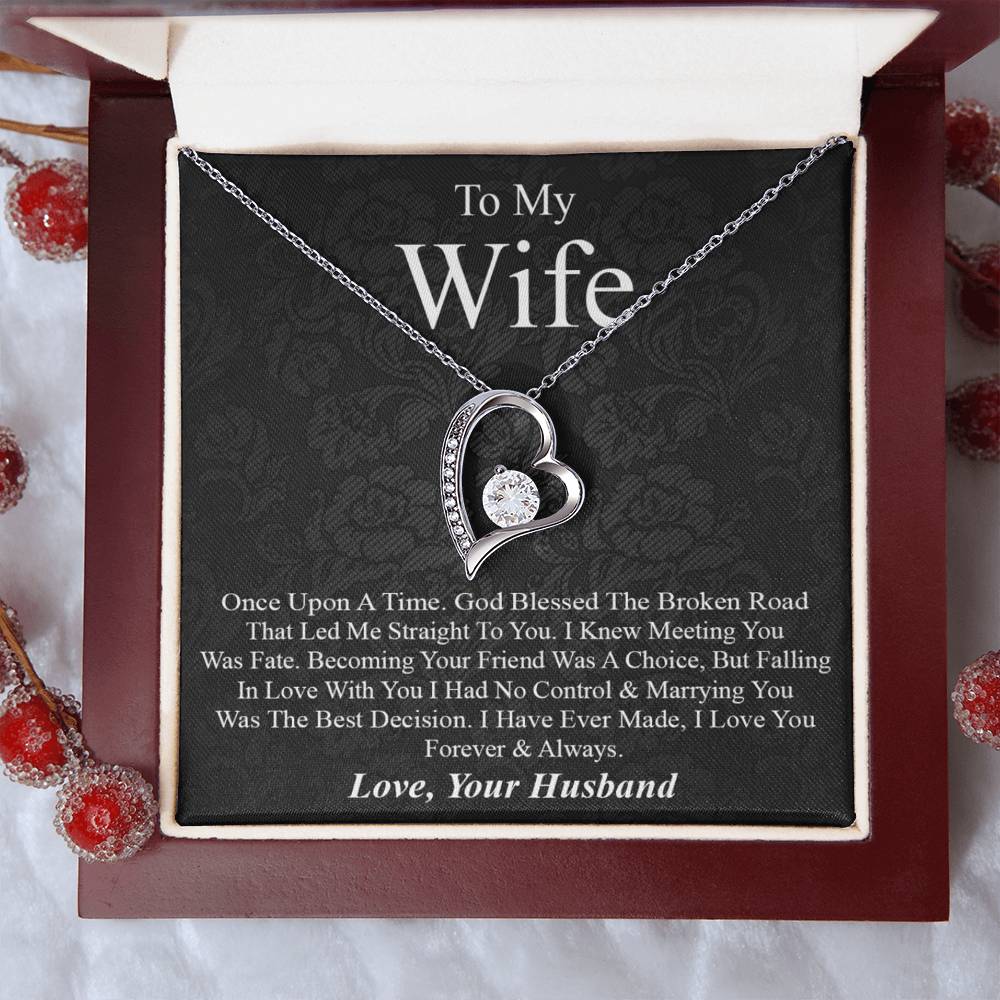 To My Wife The Best Decision 1 Forever Love Necklace