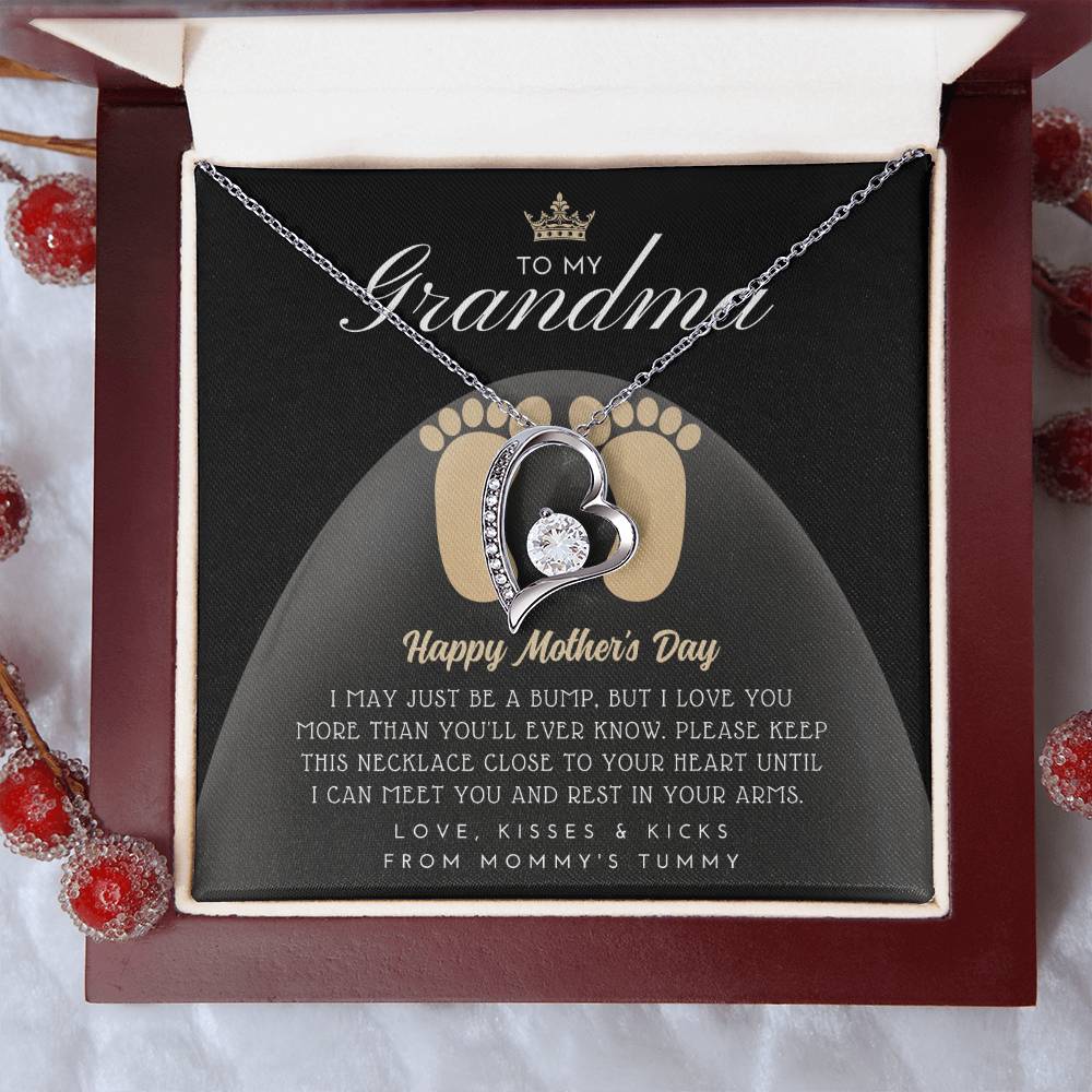 New Grandma Mothers Day Gift Mom To Grandma Necklace Pregnancy Announcement Grandparent First Time Grandma Gifts New Grandma Necklace Forever Love Necklace