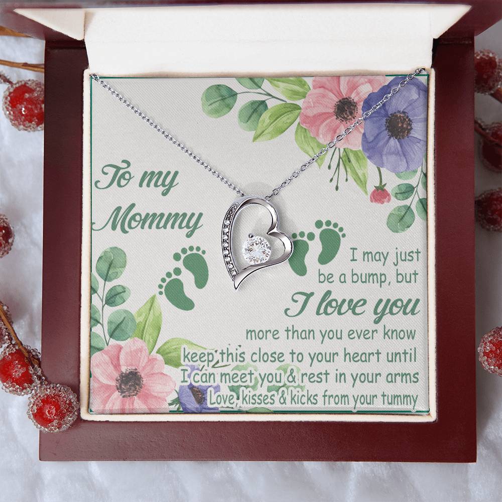 New Mom Gift From Tummy Trendy Gift For New Mom In Hospital Pregnancy Gift For First Time Mom Baby Shower Gift Pregnant Wife Expecting Wife Forever Love Necklace