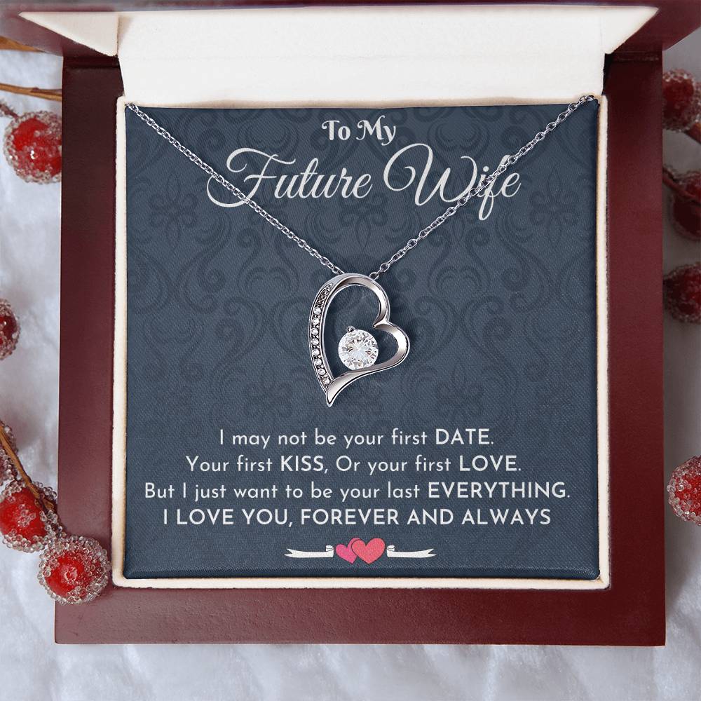 To My Future Wife Necklace Engagement Gift For Future Wife Sentimental Gift For Bride From Groom Birthday Gift For Fiancee Fiance Forever Love Necklace