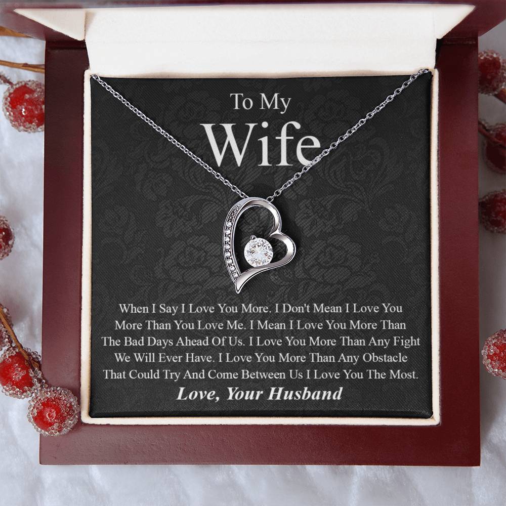 To My Wife I Love You The Most Forever Love Necklace