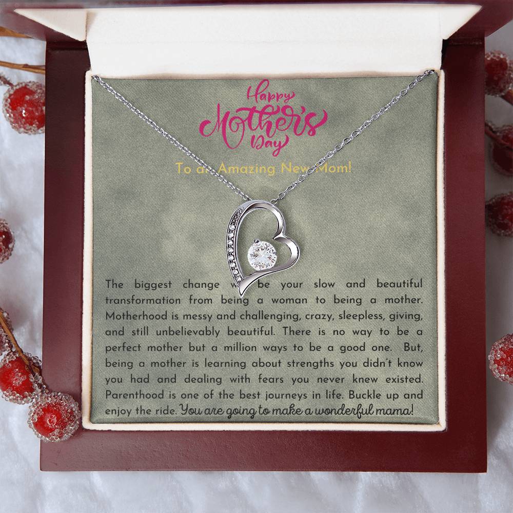 Mother's Day Necklace New Mom Necklace Daughter Gift For First Mother's Day New Mom Necklace First Mother's Day Gift Forever Love Necklace