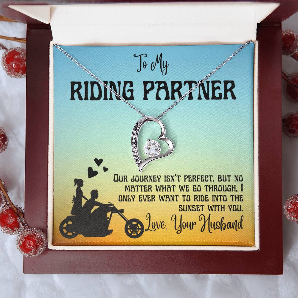 Riding Partner Valentine Necklace Gift To Wife Forever Love Necklace