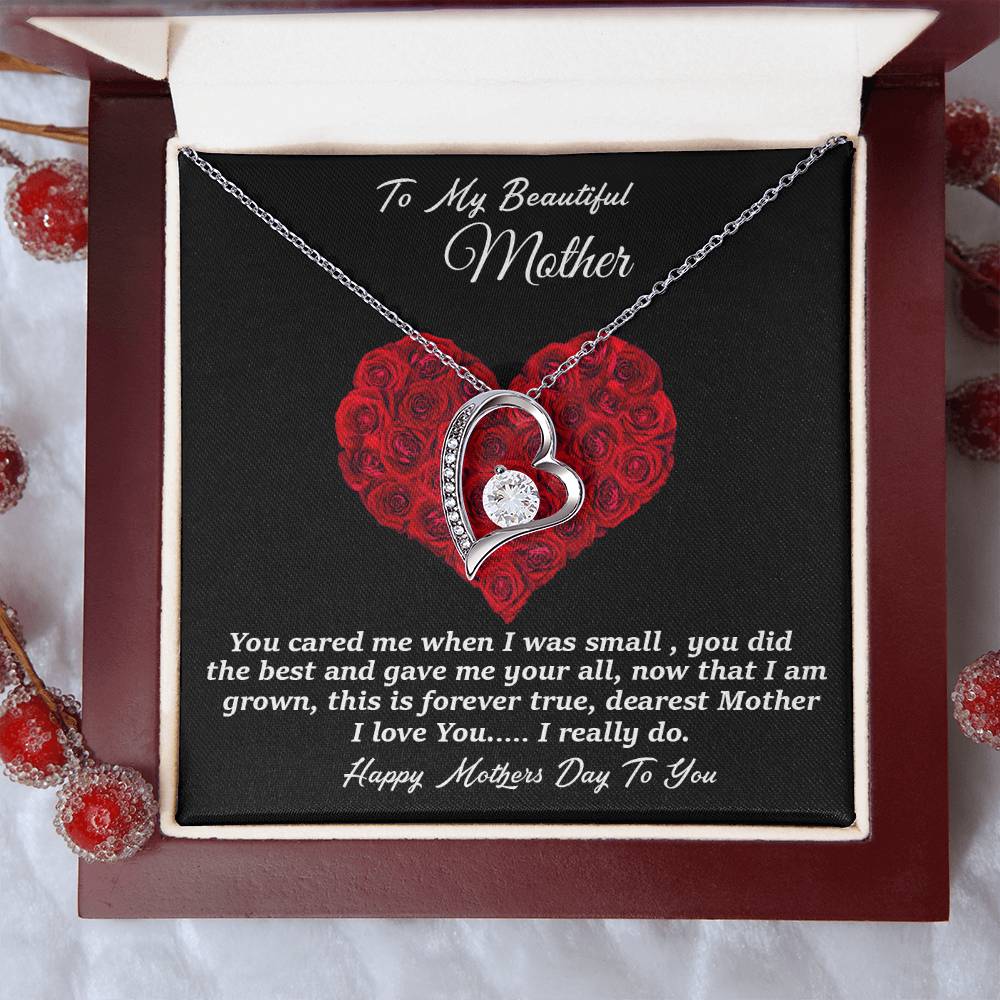 To My Beautiful Mother Forever Love Necklace