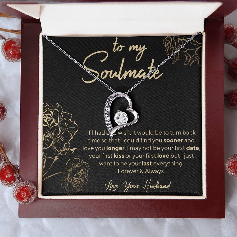 To Soulmate From Husband Heart Pendant Necklace 1 Forever Love Necklace