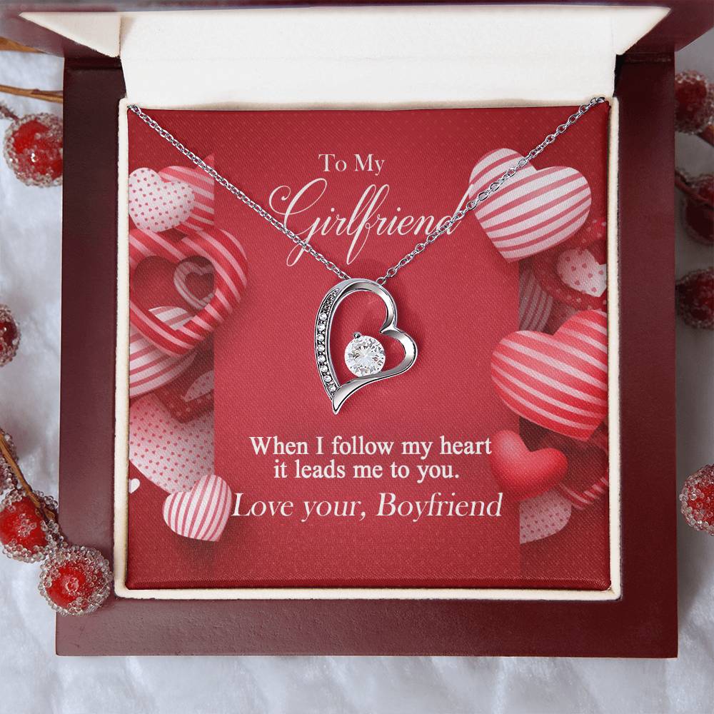 To My Girlfriend Forever Love Necklace