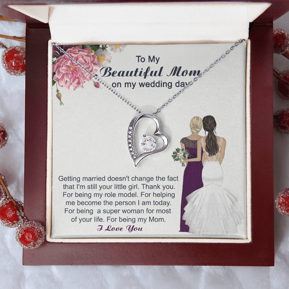 Mom Wedding Gift From Bride Mother Necklace 1 Forever Love Necklace
