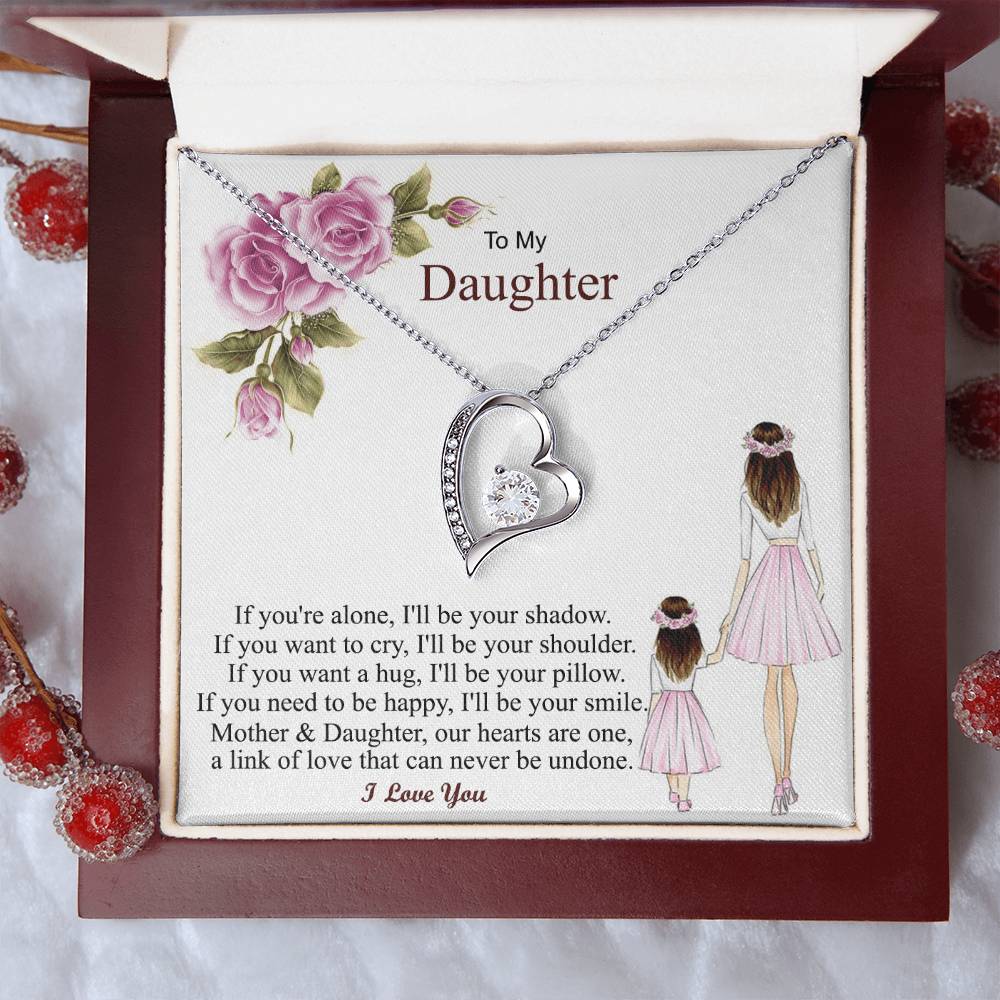 Gift For Daughter From Mon Gift Jewelry Necklace From Daughter Anniversary Daughter Mother Necklace Daughter Gift From Mom To My Daughter Forever Love Necklace