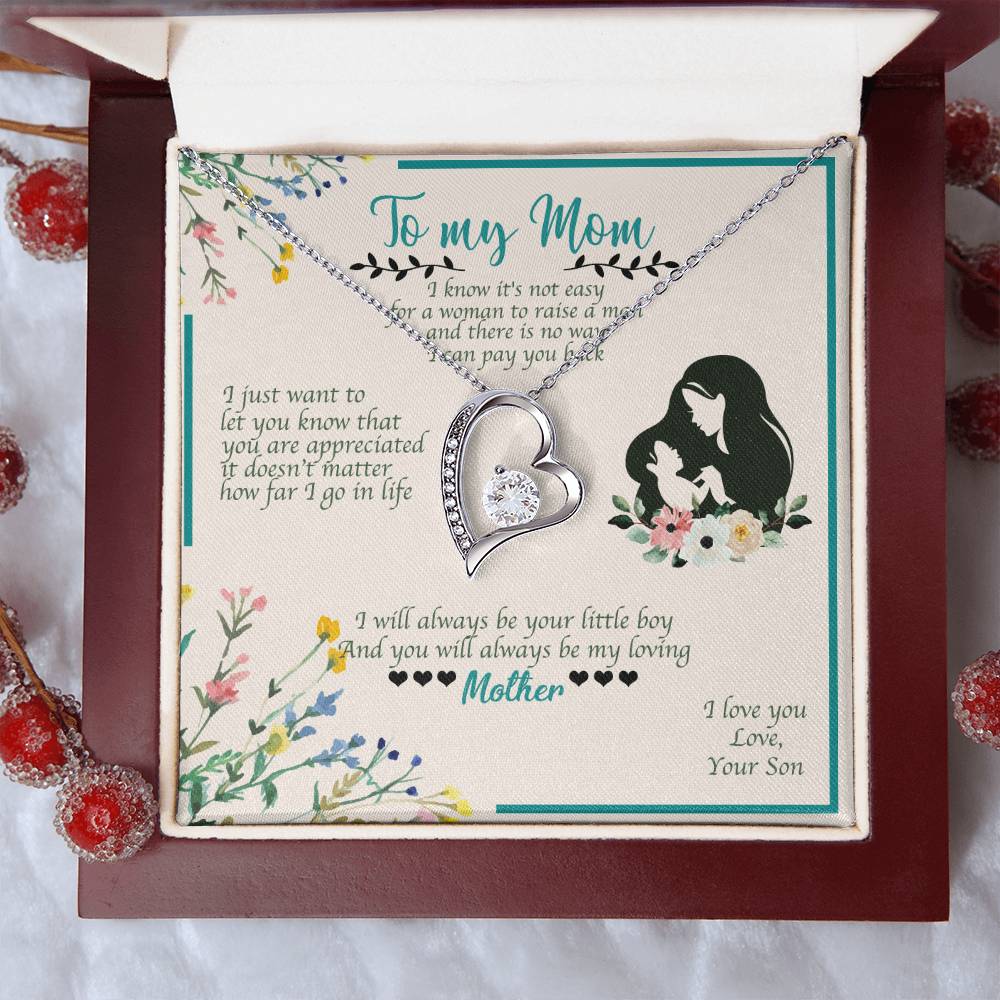 To My Mom I Will Always Be Your Little Boy 1 Forever Love Necklace