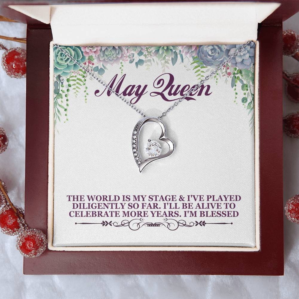 Born May Birthday Gift 1 Forever Love Necklace