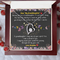 To My Granddaughter A Granddaughter’s Hug Can Set Your Spirit Free From Grandma 1 Forever Love Necklace