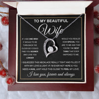 To My Beautiful Wife Gift Set Forever Love Necklace