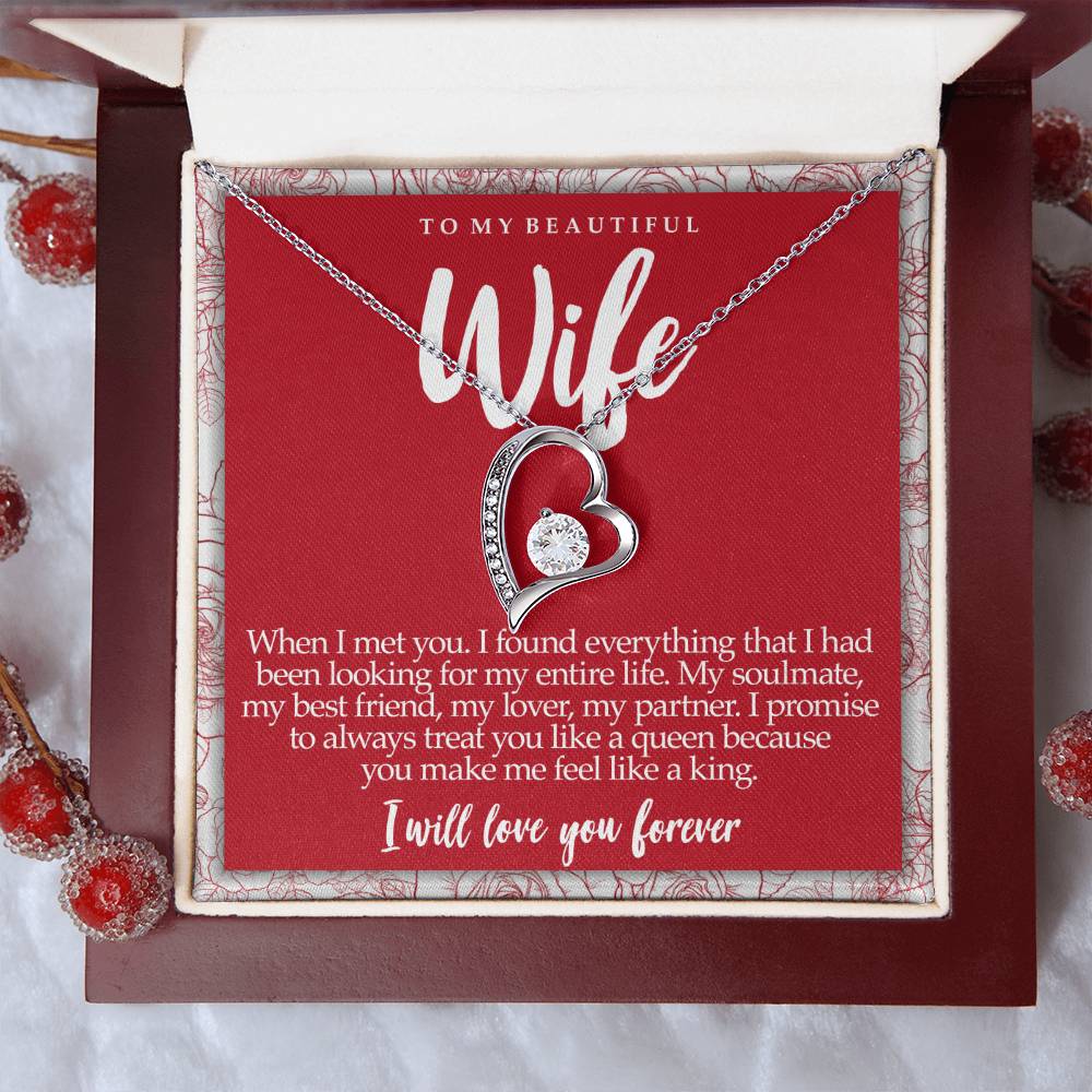 Forever Love Necklace And Message Card For Wife Forever Love Necklace