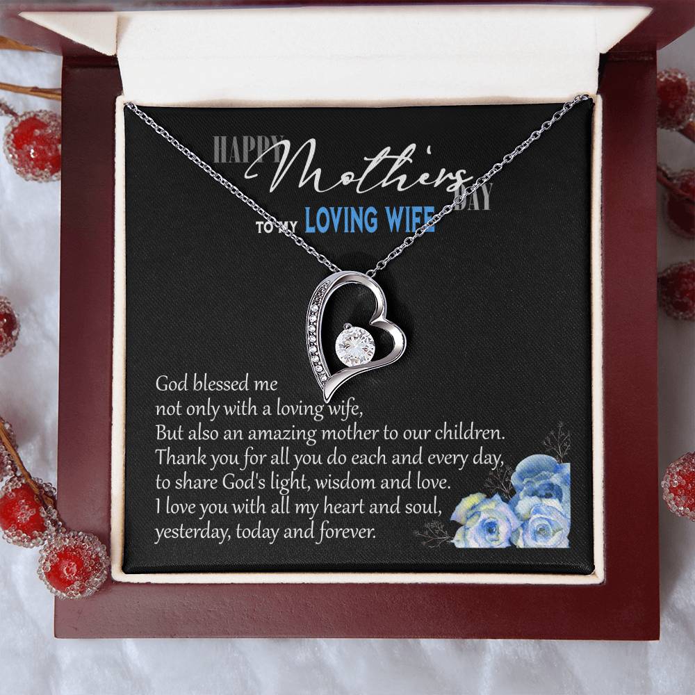 Happy Mothers Day Gift For Wife Mothers Day Necklace Mothers Day Gift From Husband Wife Gift For Mothers Day Husband To Wife Mothers Forever Love Necklace
