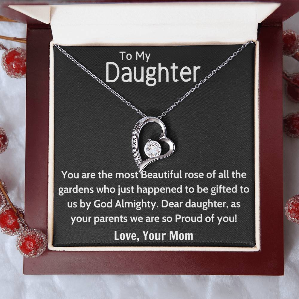 To My Daughter Beautiful Chapters Daughter Necklace Gift For Daughter Xmas Christmas Daughter Gift From Mom 5 1 Forever Love Necklace
