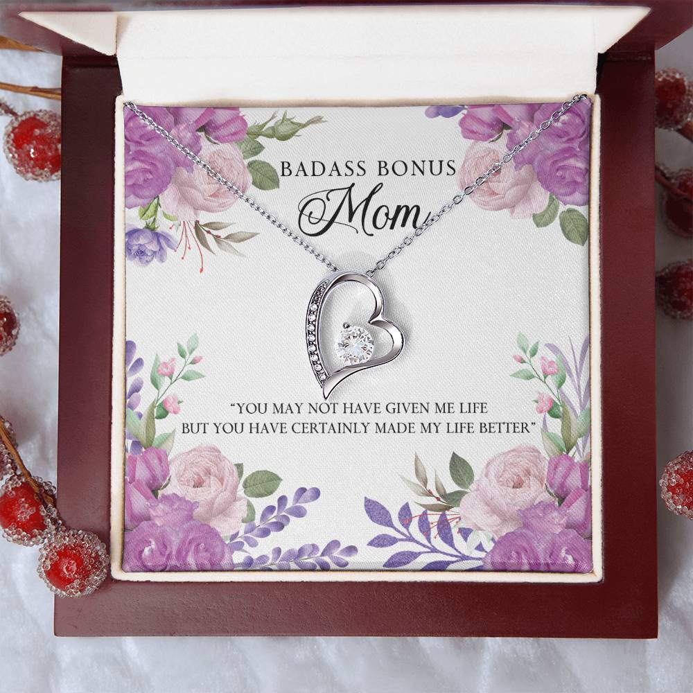 Badass Bonus Mom - Forever Necklace Forever Love Necklace