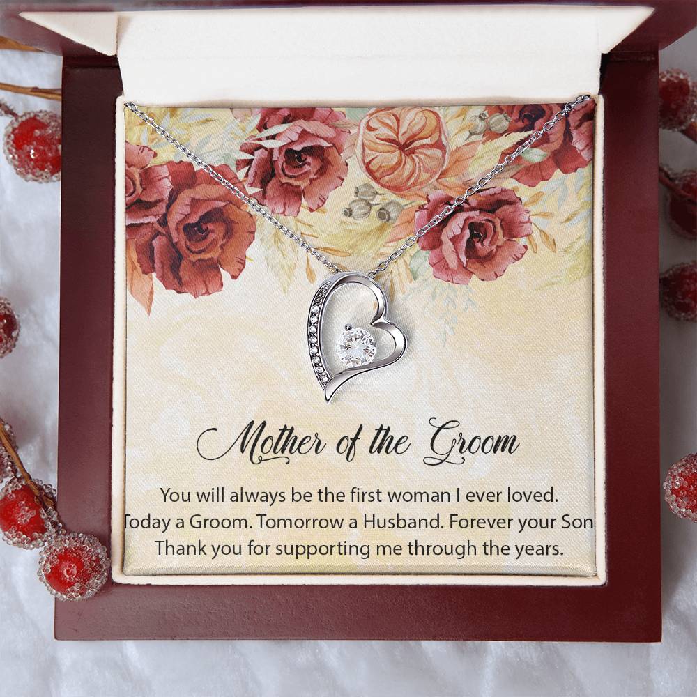 Mother Of The Groom Necklace Forever Love Mom Of The Groom Wedding Gift Mother In Law Necklace Gift Customize Mother Of The Groom Forever Love Necklace