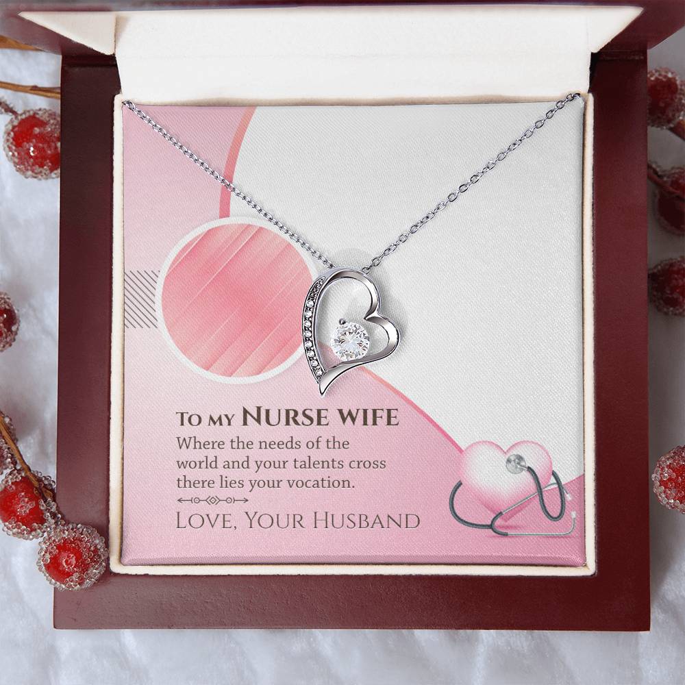To My Nurse Wife There Lies Yours Vocation Forever Love Necklace