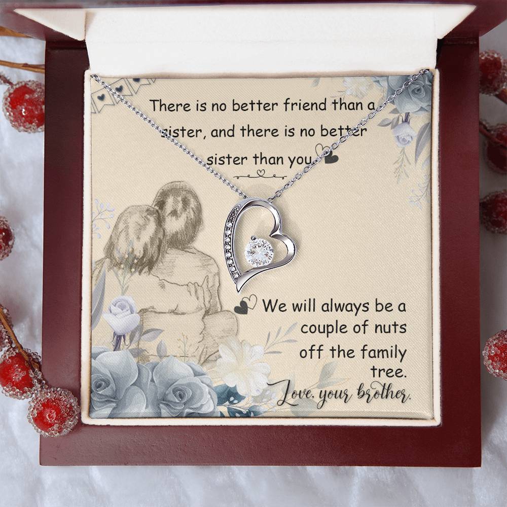 There Is No Better Friend Than A Sister And There Is No Better Sister Than You Forever Love Necklace