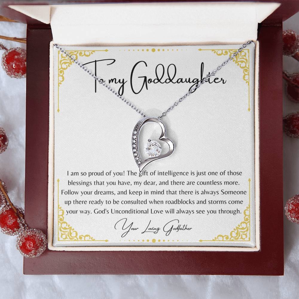 To My Goddaughter 1 Forever Love Necklace