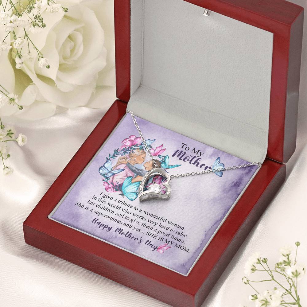 To My Mother Forever Love Necklace Mother Necklace Gift For Mother Xmas Christmas Customize Gift To My Mom Forever Love Necklace