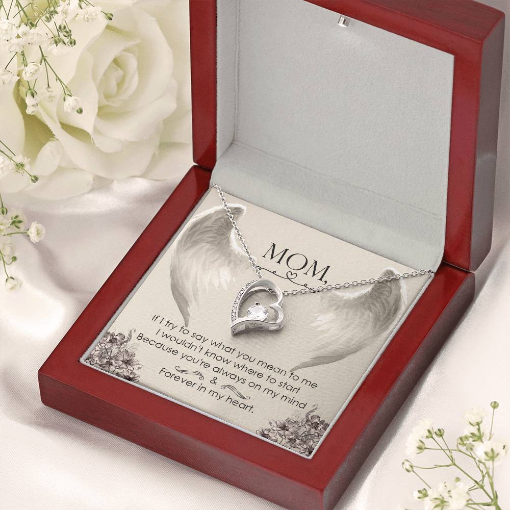 Mom Forever In My Heart Forever Love Necklace