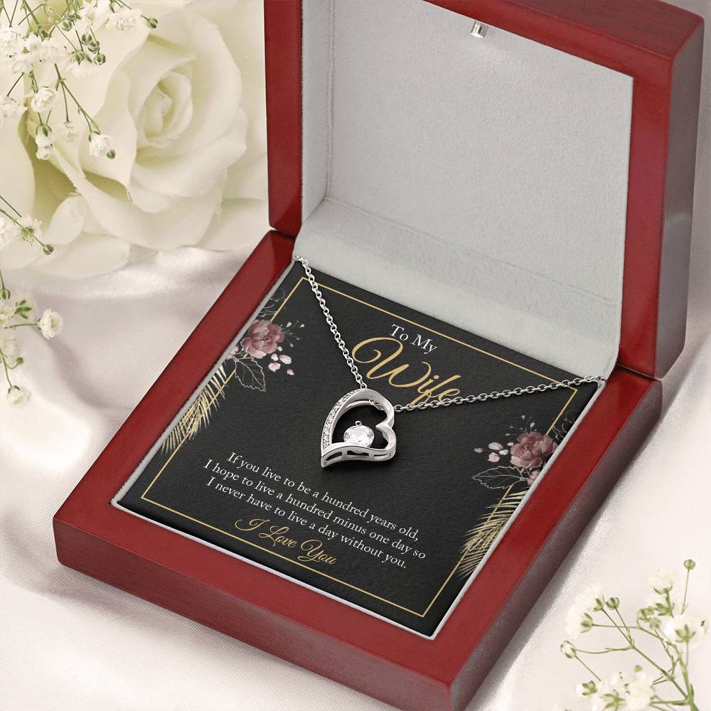 To My Wife - I Love You - Forever Love Necklace Forever Love Necklace