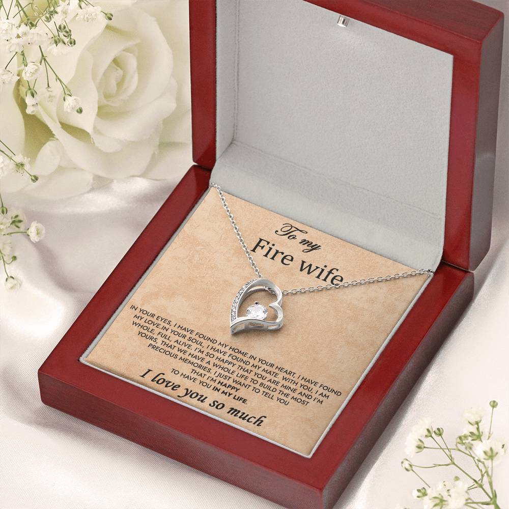 To My Fire Wife Forever Love Necklace
