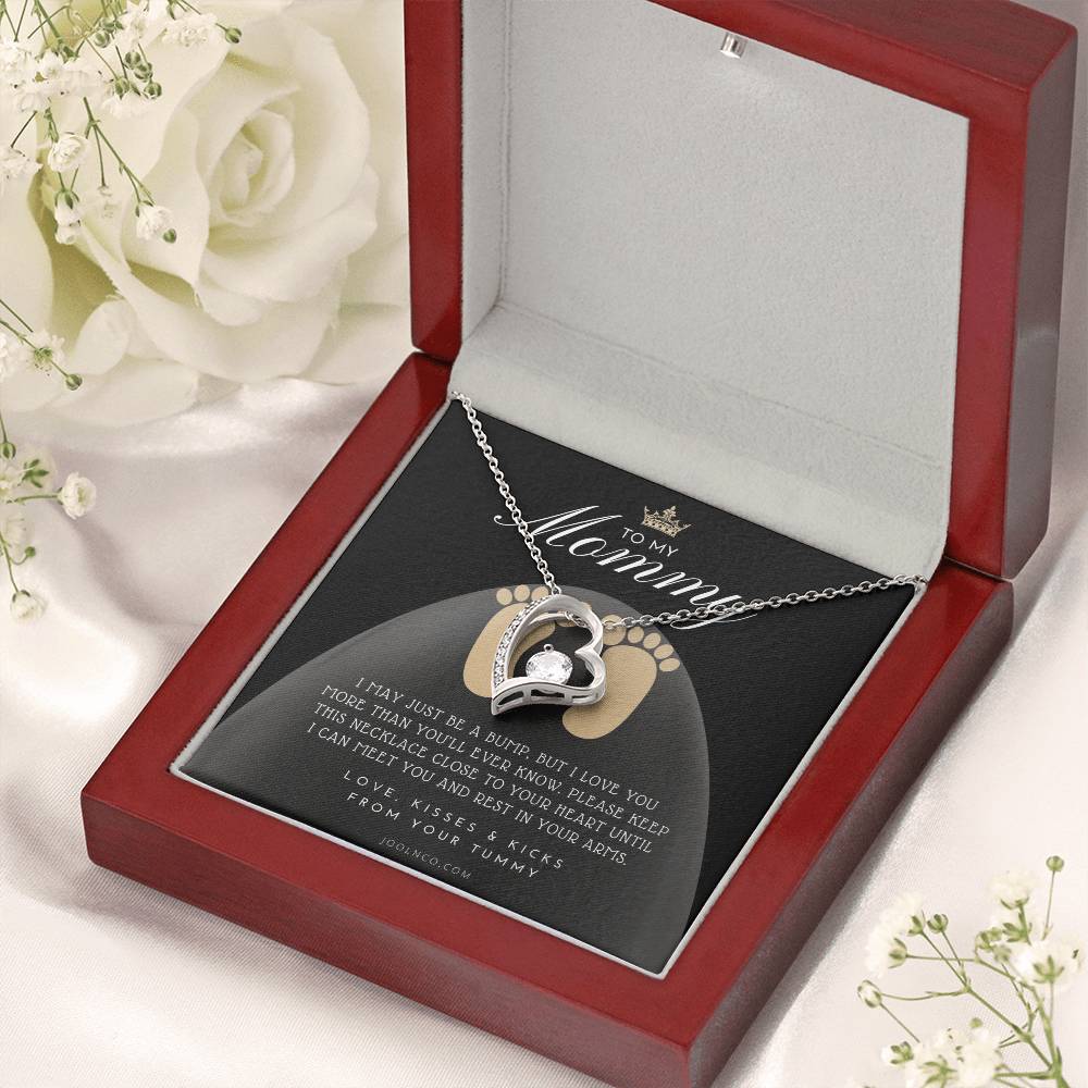 Baby Shower Gift New Mommy Necklace Pregnant Wife Gift To My Mommy I May Just Be A Bump But I Love You More Than You Ever Know Forever Love Necklace